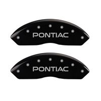 MGP 4 Caliper Covers Engraved Front Pontiac Rear Arrow Blk Finish Silver Char 2006 Pontiac Solstice