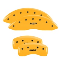 MGP 4 Caliper Covers Engraved Front & Rear MGP Yellow Finish Black Char 2004 Pontiac Bonneville