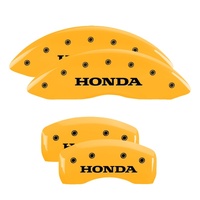 MGP 2 Caliper Covers Engraved Front MGP Yellow Finish Black Characters 1999 Honda Accord