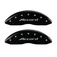 MGP 4 Caliper Covers Engraved Front Accord Engraved Rear Accord Black finish silver ch