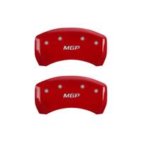 MGP 4 Caliper Covers Engraved Front & Rear MGP Red finish silver ch