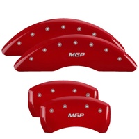 MGP 4 Caliper Covers Engraved Front & Rear MGP Red Finish Silver Char 2016 Mercedes-Benz GLE550E