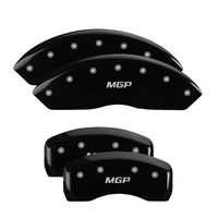 MGP 4 Caliper Covers Engraved Front & Rear MGP Black Finish Silver Characters 2017 Mazda CX-9