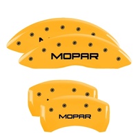 MGP 4 Caliper Covers Engraved Front & Rear Mopar Yellow Finish Black Char 2005 Chrysler Crossfire