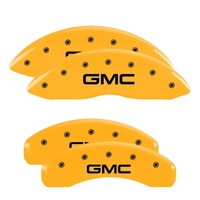 MGP 4 Caliper Covers Engraved Front & Rear GMC Yellow Finish Black Char 2007 GMC Savana 1500