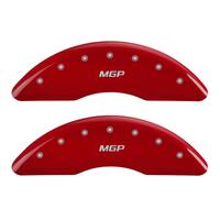 MGP 4 Caliper Covers Engraved Front & Rear MGP Red finish silver ch