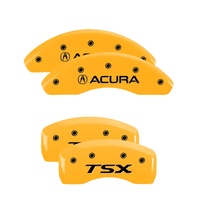 MGP 4 Caliper Covers Engraved Front Acura Rear TSX Yellow Finish Black Char 2005 Acura TSX