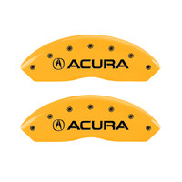 MGP 4 Caliper Covers Engraved Front Acura Rear RSX Yellow Finish Black Char 2002 Acura RSX