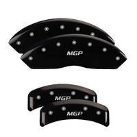 MGP 4 Caliper Covers Engraved Front & Rear MGP Black finish silver ch