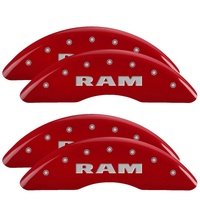 MGP 2019+ Ram 2500/3500 4 Caliper Covers Front & Rear - Red Finish W/MGP Logo