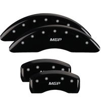 MGP 4 Caliper Covers Engraved Front & Rear MGP Black Finish Silver Char 2018 Genesis G80