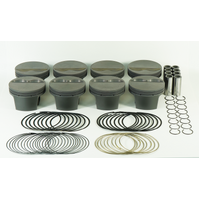 Mahle MS Piston Set SBC 350ci 4.000in Bore 3.480/3.500stk 5.7in Rod .927 Pin -5cc 10.3 CR Set of 8