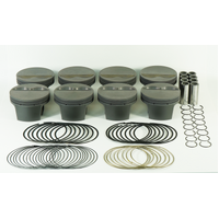 Mahle MS Piston Set SBC 358ci 4.040in Bore 3.480/3.500stk 5.7in Rod .927 Pin -5cc 10.4 CR Set of 8