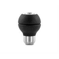 Momo Race Shift Knob - Black Airleather, Aluminum Insert