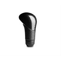 Momo Shadow Shift Knob - Black Airleather, Carbon Effect Insert