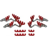 Moroso Chevrolet Small Block Ignition Wire Loom Kit - Centerbolt - 7-9mm - Red