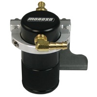 Moroso 10-15 Chevrolet Camaro SS (w/Edlebrock S.C.) Air/Oil Separator Catch Can - Billet Alum -Black