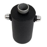 Moroso 10AN Male Fittings Catch Can Breather Tank - Black Powder Coat