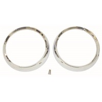 Omix Headlight Bezel Set Chrome 72-86 Jeep CJ Models