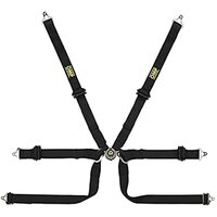 OMP Safety Harness Tecnica 2In Prot Black Pull Up - (Fia 8853-2016)