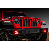 Oracle Jeep Wrangler JL/Gladiator JT LED Surface Mount Fog Light Halo Kit - Red