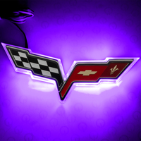 Oracle Chevrolet Corvette C6 Illuminated Emblem - Dual Intensity - UV/Purple