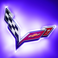 Oracle Corvette C7 Rear Illuminated Emblem - UV/Purple