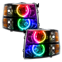 Oracle 07-13 Chevrolet Silverado SMD HL - Black - Round Style - ColorSHIFT w/o Controller