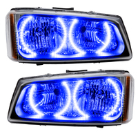 Oracle Lighting 03-06 Chevrolet Silverado Pre-Assembled LED Halo Headlights -Blue