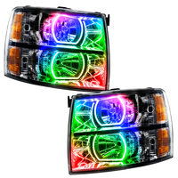 Oracle 07-13 Chevrolet Silverado SMD HL - Black - Square Style - ColorSHIFT w/o Controller