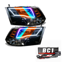 Oracle Lighting 09-18 RAM 1500 Sport ColorSHIFT Halo Headlights - Blk Housing w/BC1 Controller