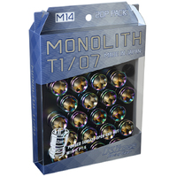 Project Kics 14 x 1.5 Neochrome T1/07 Monolith Lug Nuts - 20 Pcs