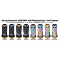 Project Kics 14X1.50 Neochrome R40 Iconix Lug Nuts (Black Cap) - 20 Pcs