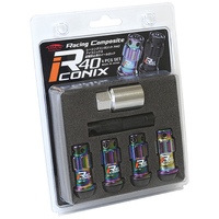 Project Kics 12X1.50 R40 Iconix Neochrome Lug Nut Lock Set - 4