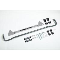 Progress Tech 92-95 Honda Civic / 92-95 Honda Del Sol Tubular Rear Sway Bar (25mm - Adjustable)