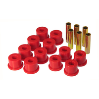 Prothane GM Rear Spring & Shackle Bushings (w/ 1.5in OD Frame Shackle Bush) - Red