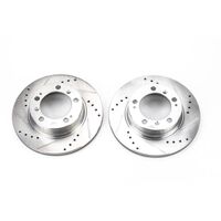 Power Stop 97-04 Porsche Boxster Rear Evolution Drilled & Slotted Rotors - Pair