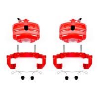 Power Stop 08-09 Audi TT Front Red Calipers w/Brackets - Pair