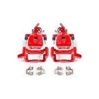 Power Stop 08-09 Audi A3 Rear Red Calipers w/Brackets - Pair