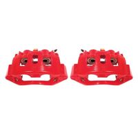 Power Stop 11-19 Chevrolet Silverado 2500 HD Rear Red Calipers w/Brackets - Pair