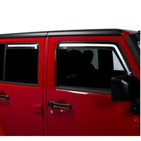 Putco 07-18 Jeep Wrangler JK - 4 Door Element Tinted Window Visors