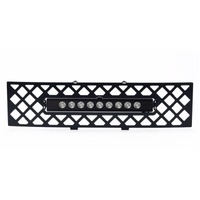 Putco 11-14 Ford F-150 - EcoBoost Bumper Grille Insert - Black SS Diamond w/ 10in Luminix Light Bar