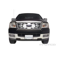 Putco 04-08 Ford F-150 (Honeycomb Grille) w/ Logo CutOut Flaming Inferno Stainless Steel Grille