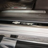 Putco 14-18 Chevy Silv LD - Double Cab w/ CHEVROLET Etching (8pcs) Black Platinum Door Sills