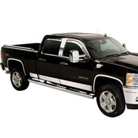 Putco 07-13 Silverado Reg Cab 8ft Long Box - 6in Wide - 12pcs Stainless Steel Rocker Panels