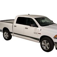 Putco 09-18 Ram 1500 Quad Cab 8ft- 5.5in Wide w/o Factory Flares 12pcs Black Platinum Rocker Panels