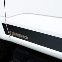 Putco 09-14 Ford F-150 Super Crew 5.5 Box (w/ Flares) - 7in- 12pcs Black Platinum Rocker Panels