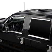 Putco 17-20 Ford SuperDuty - Super Cab w/ Towing Mirrors (ABS Window Trim) Window Trim Accents