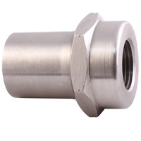 QA1 Tube Adapter - 7/8in OD - Hex - Left Hand - 3/8-24 Thread .058 Wall - Alloy