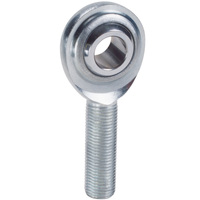 QA1 C Series 2-Pc Rod End - Male/Left Hand - .625in Bore x 5/8-18 - Carbon Steel w/PTFE